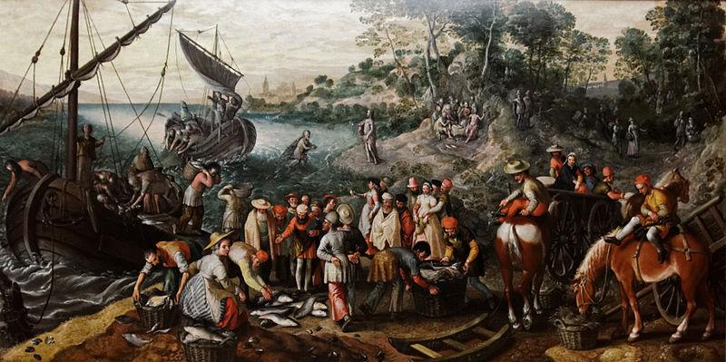 Joachim Beuckelaer Miraculous Draught of Fishes Spain oil painting art